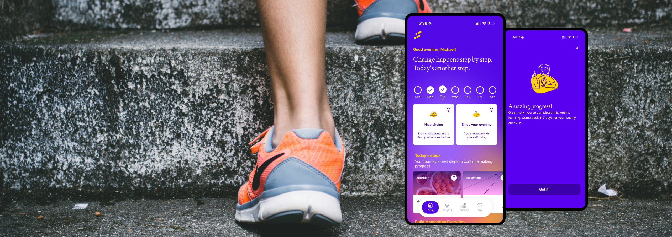 Person using Steadli app on their phone